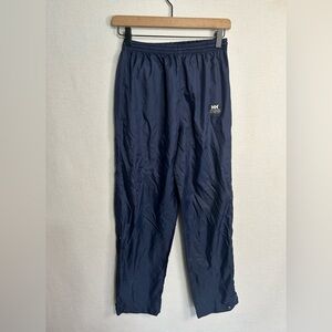 Helly hansen navy blue weatherproof nylon packable windbreaker track pants
